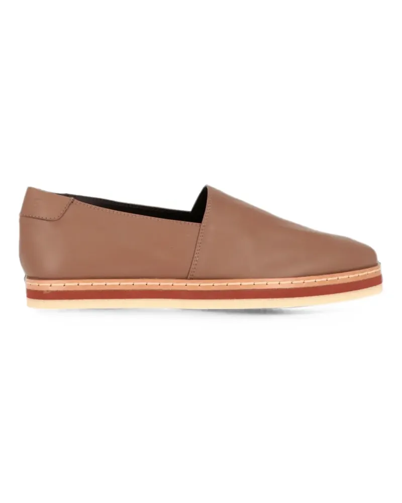 TOD'S leather slip-on loafers - Braun Braun