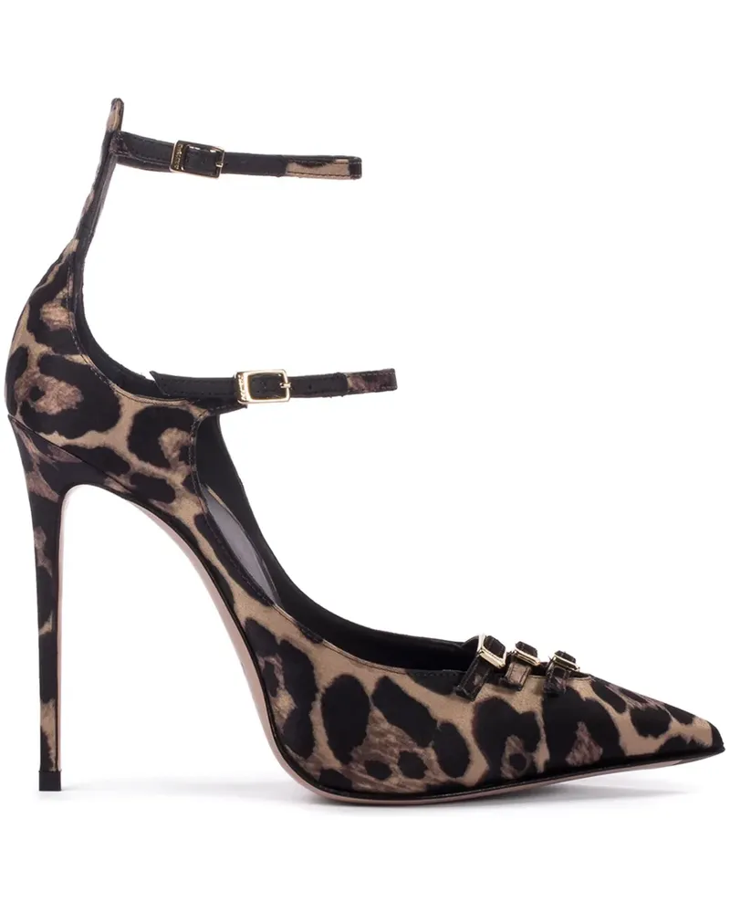 Le Silla Morgana Pumps mit Leoparden-Print 120mm - Braun Braun