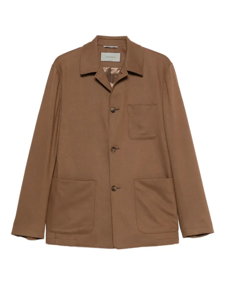 Canali patch-pocket jacket - Braun Braun