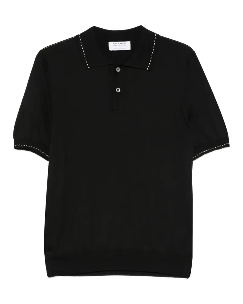 Gran Sasso contrast-stitch short-sleeve polo shirt - Schwarz Schwarz