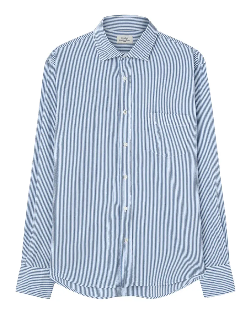 Hartford Hemd mit Nadelstreifen - Blau Blau