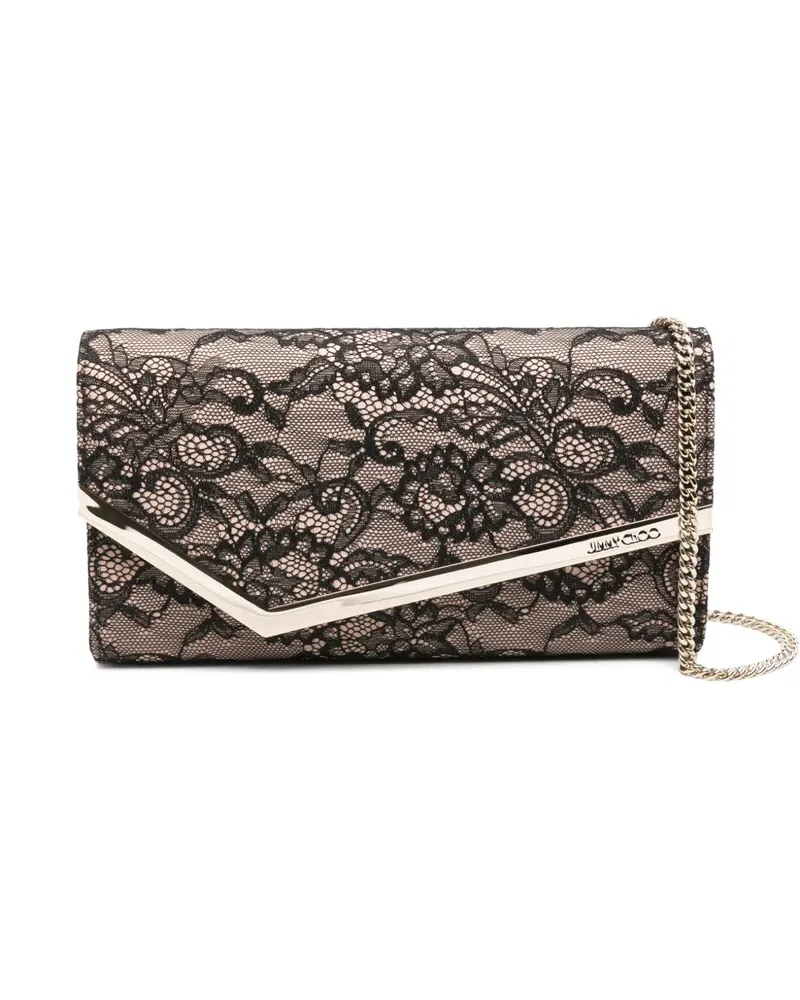Jimmy Choo Emmie Clutch mit Kette - Schwarz Schwarz