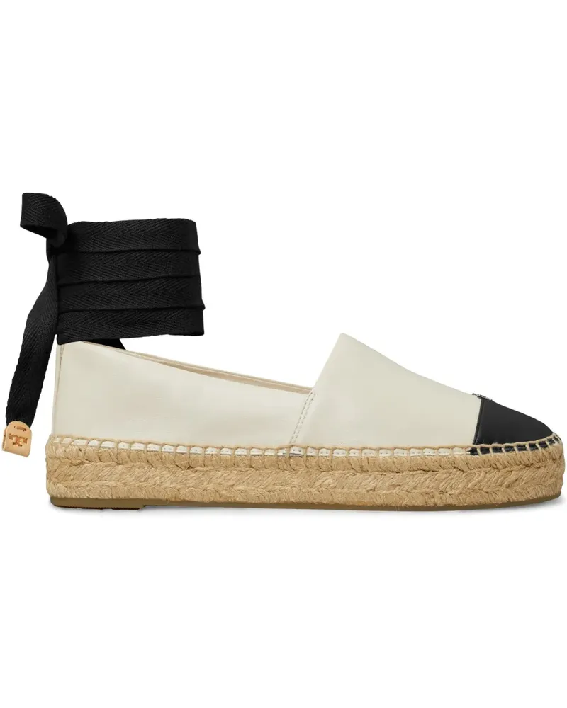 Tory Burch Espadrilles aus Leder - Nude Nude