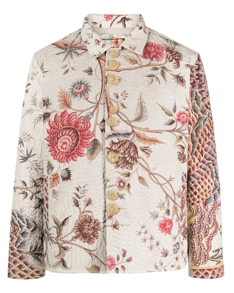 BY WALID Jacke mit Blumen-Print - Mehrfarbig Mehrfarbig