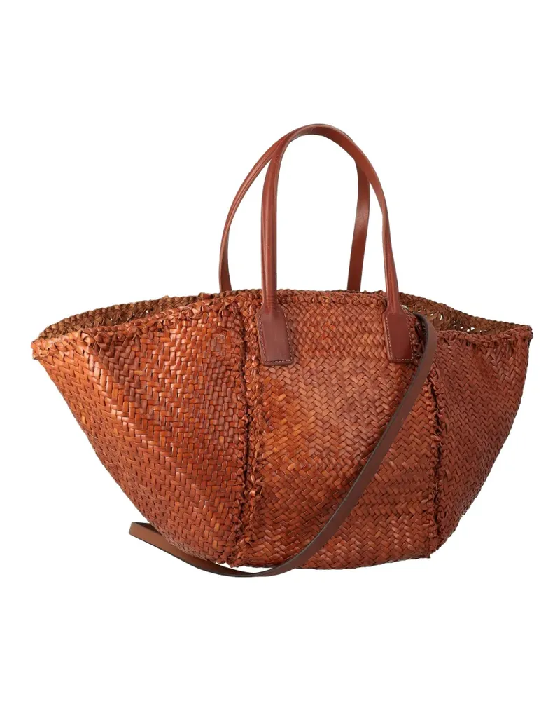 Dragon Diffusion Teresa woven leather tote bag - Braun Braun