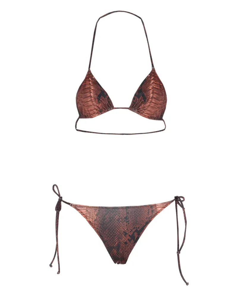 Jean Paul Gaultier Bikini mit Print - Braun Braun