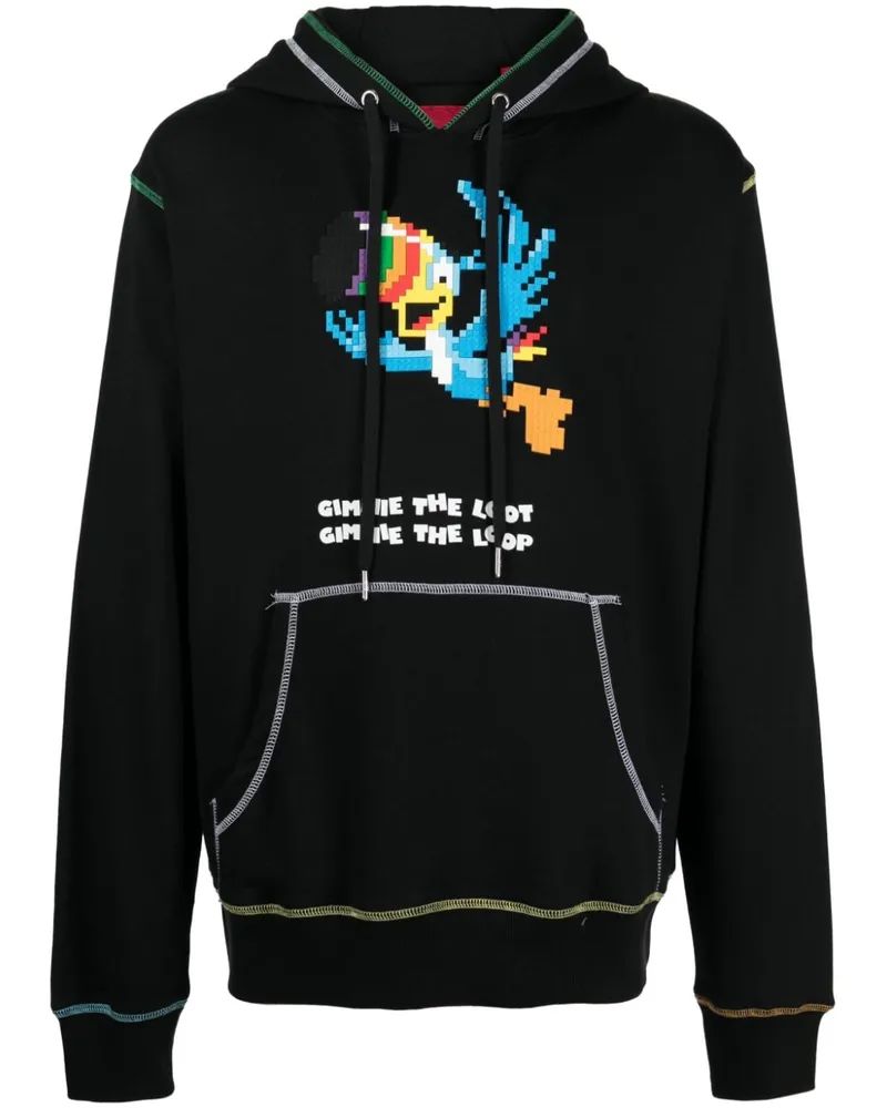 Mostly Heard Rarely Seen Hoodie mit Give Me the Looop-Print - Schwarz Schwarz