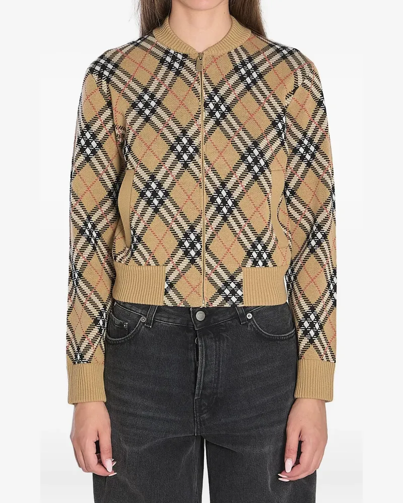 Burberry Cardigan mit Karo - Braun Braun