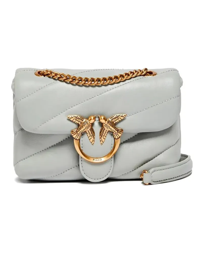 Pinko Gesteppte Love Mini-Schultertasche - Grau Grau