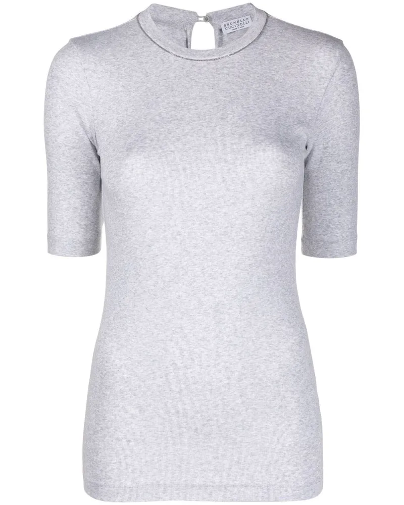 Brunello Cucinelli Top mit Kettengliedern - Grau Grau