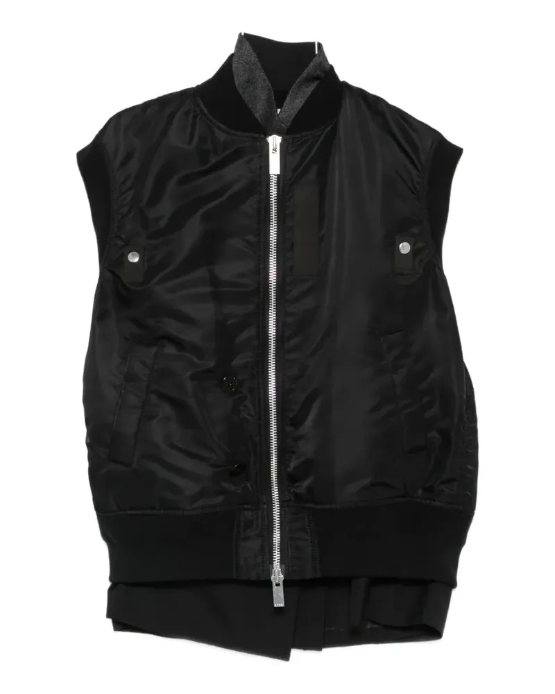Sacai welt-pocket gilet - Schwarz Schwarz