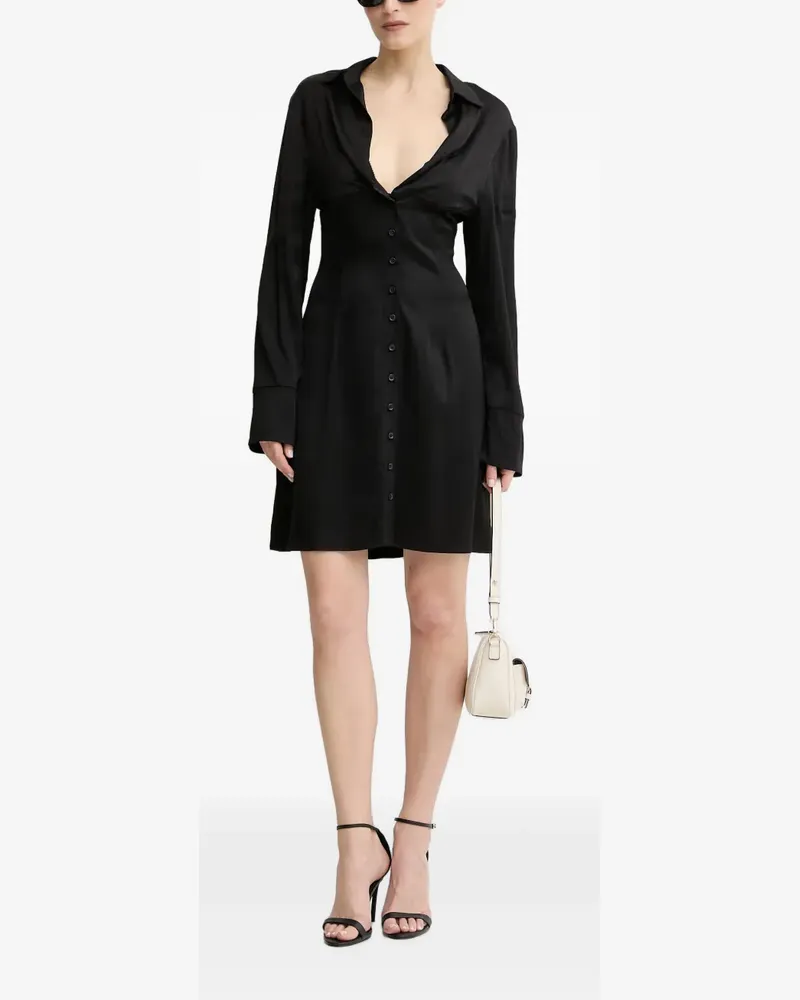 Silvian Heach button-down shirt mini dress - Schwarz Schwarz