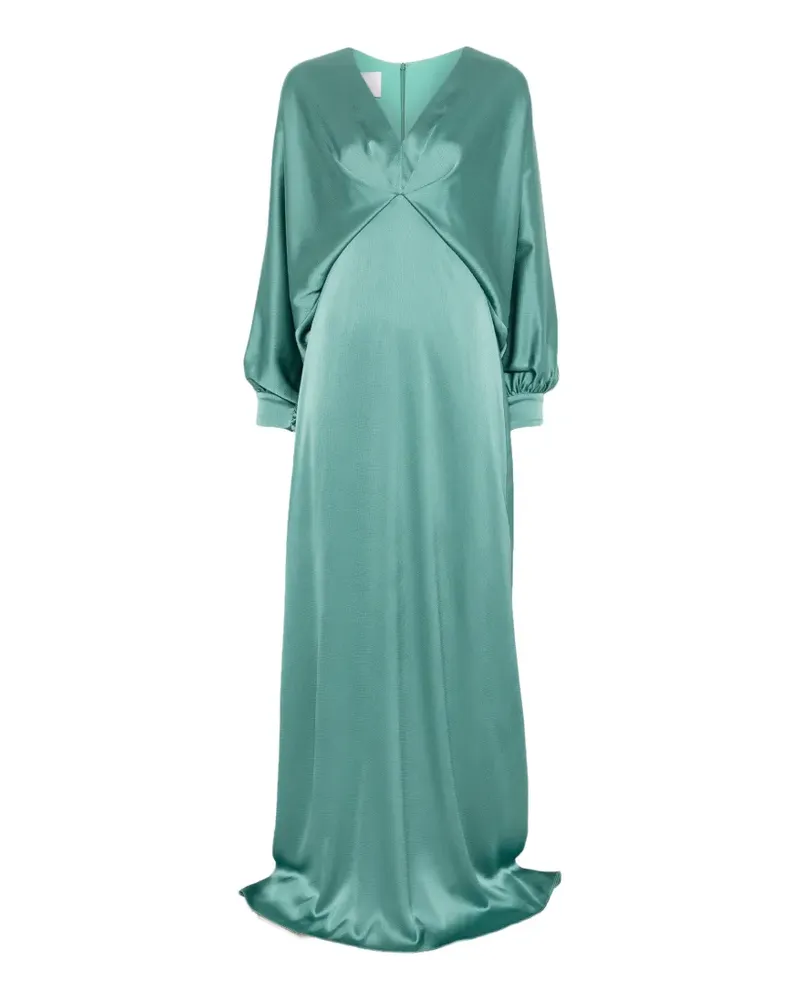 AIRE V-neck gathered maxi dress - Grün Grün