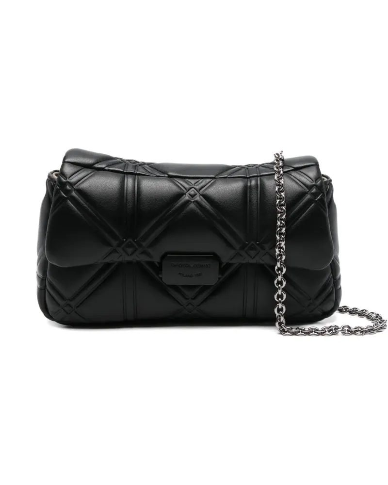 Emporio Armani quilted chain clutch bag - Schwarz Schwarz
