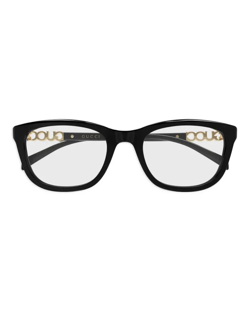 Gucci Brille mit ovalem Gestell - Schwarz Schwarz