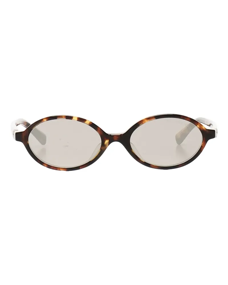 Miu Miu Sonnenbrille mit ovalem Gestell - Braun Braun