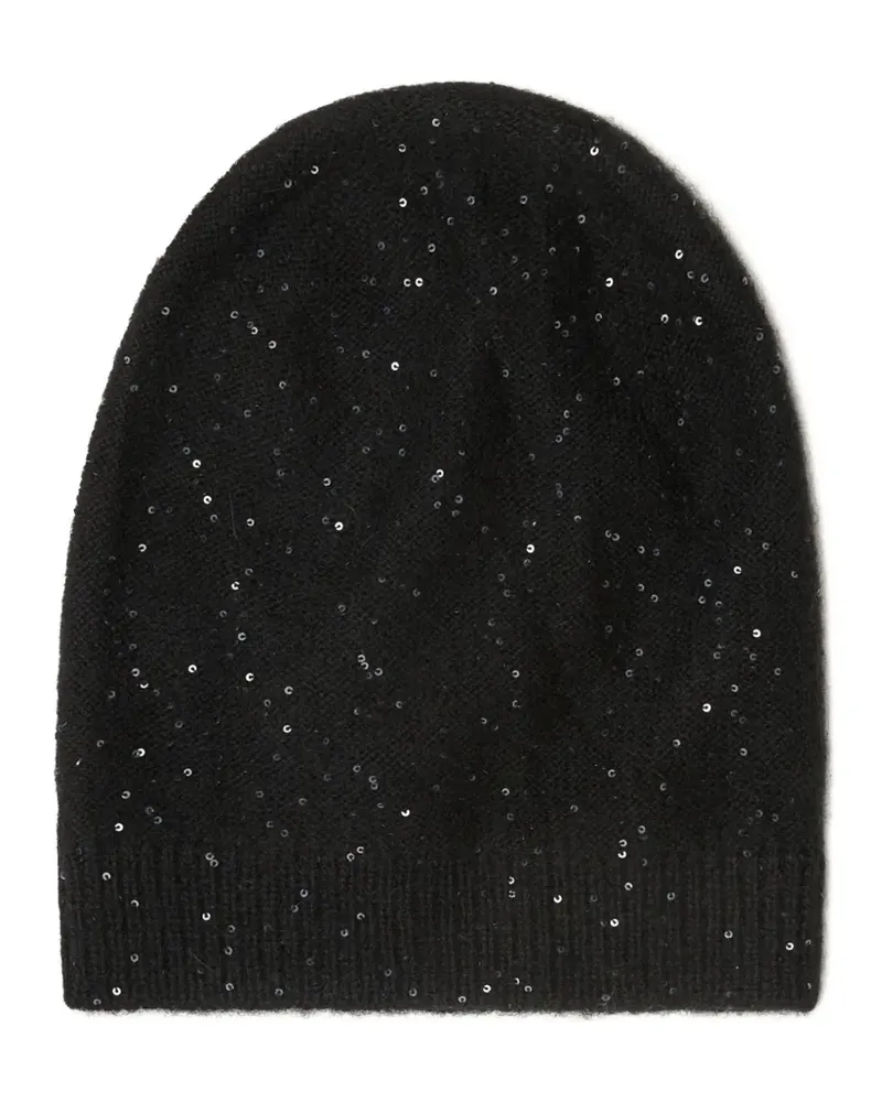 Fabiana Filippi sequin-embellished beanie hat - Schwarz Schwarz