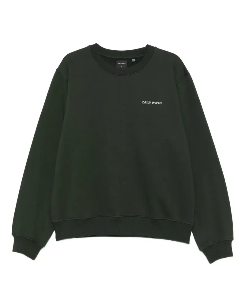 Daily Paper Sweatshirt mit Logo-Print - Grün Grün