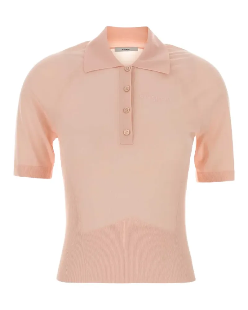 Givenchy short-sleeve wool polo shirt - Rosa Rosa