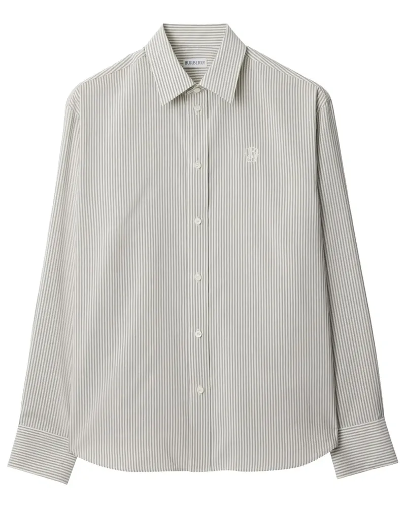 Burberry Gestreiftes Hemd - Grau Grau