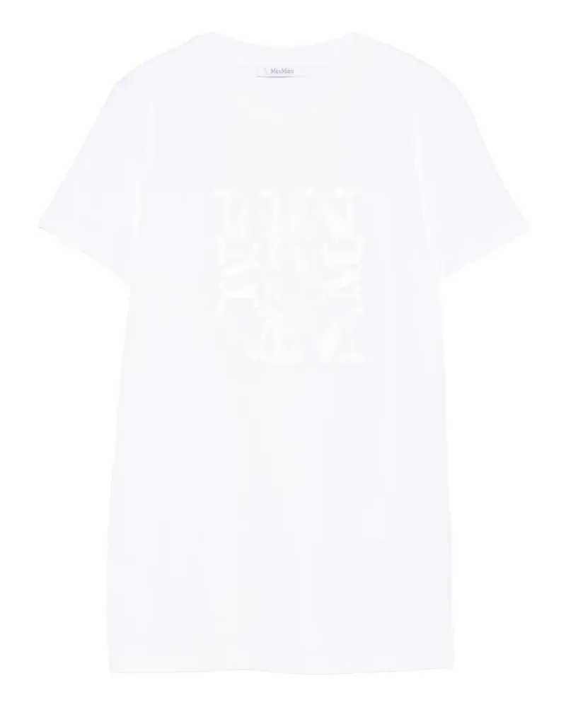 Max Mara T-Shirt mit Logo-Detail - Weiß Weiß