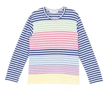 Gestreiftes Langarmshirt - Blau
