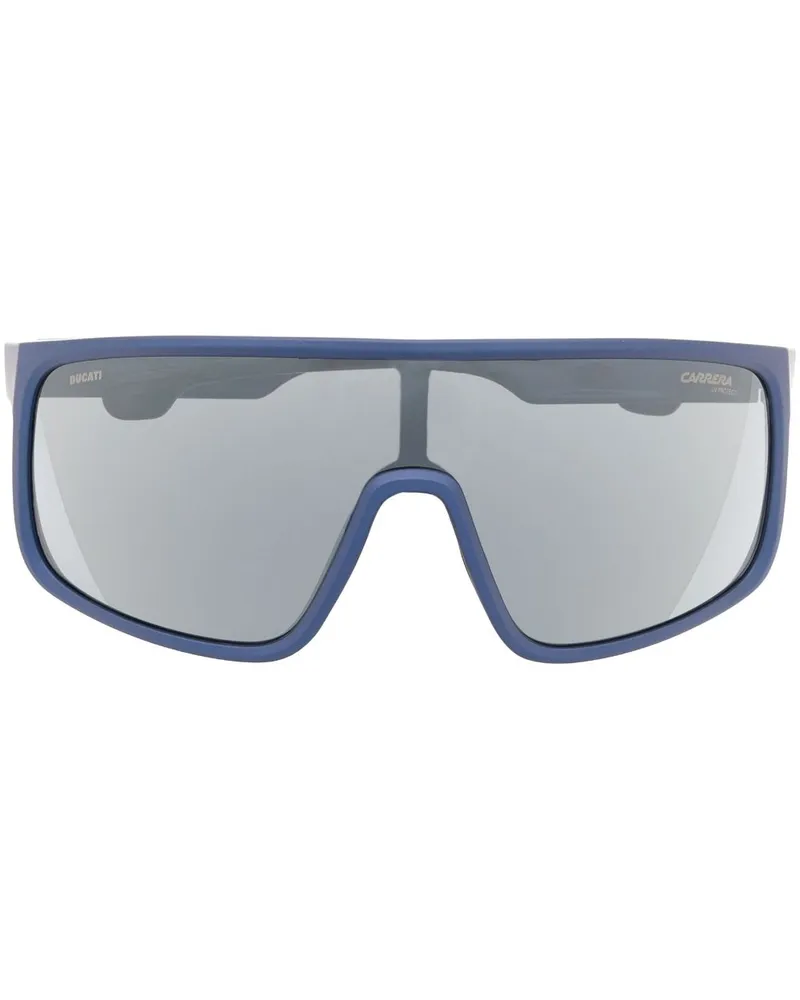 Carrera Sonnenbrille mit Oversized-Gestell Blau