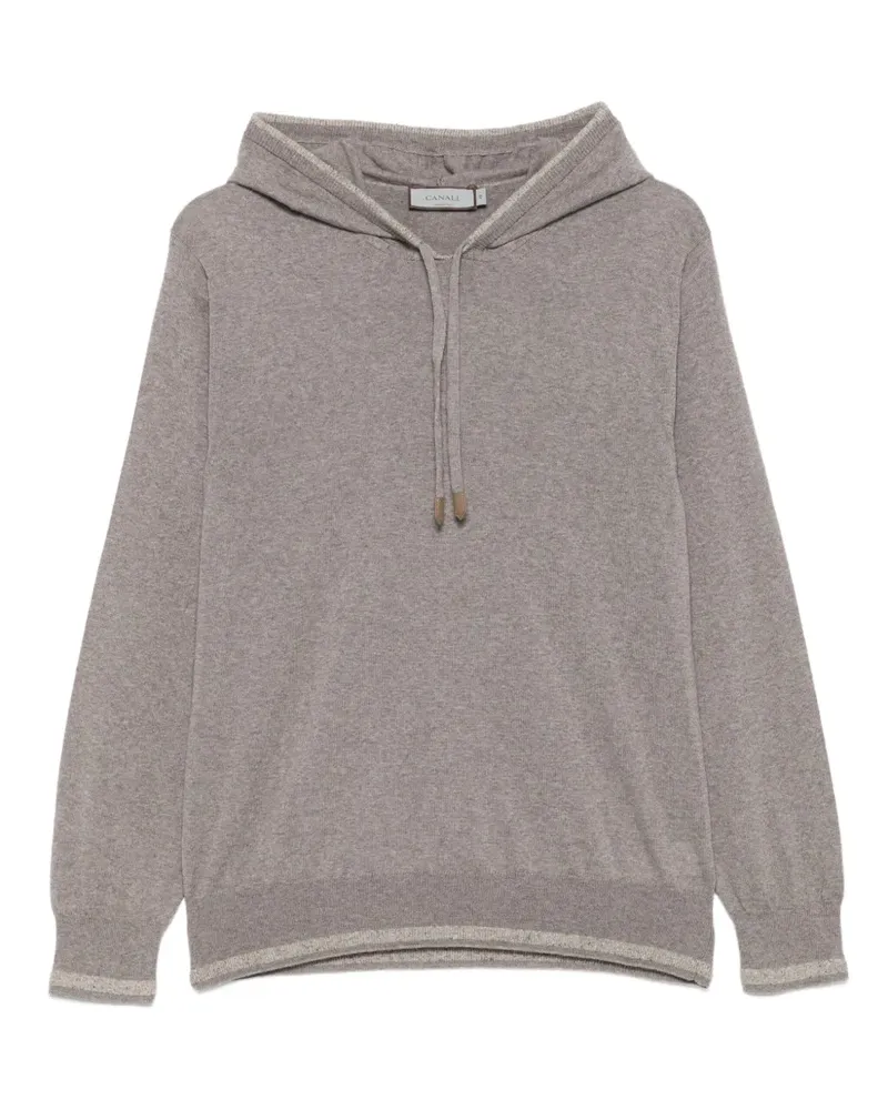 Canali Klassischer Hoodie - Nude Nude