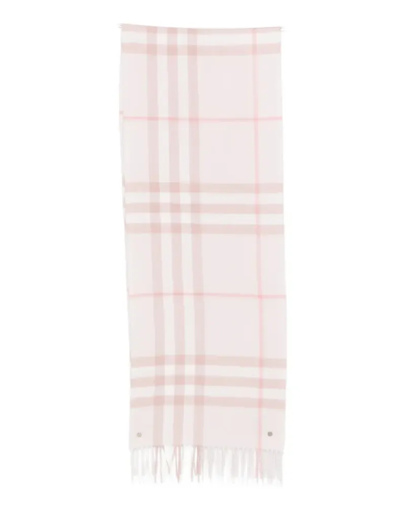 Burberry Giant Check cashmere scarf - Weiß Weiß