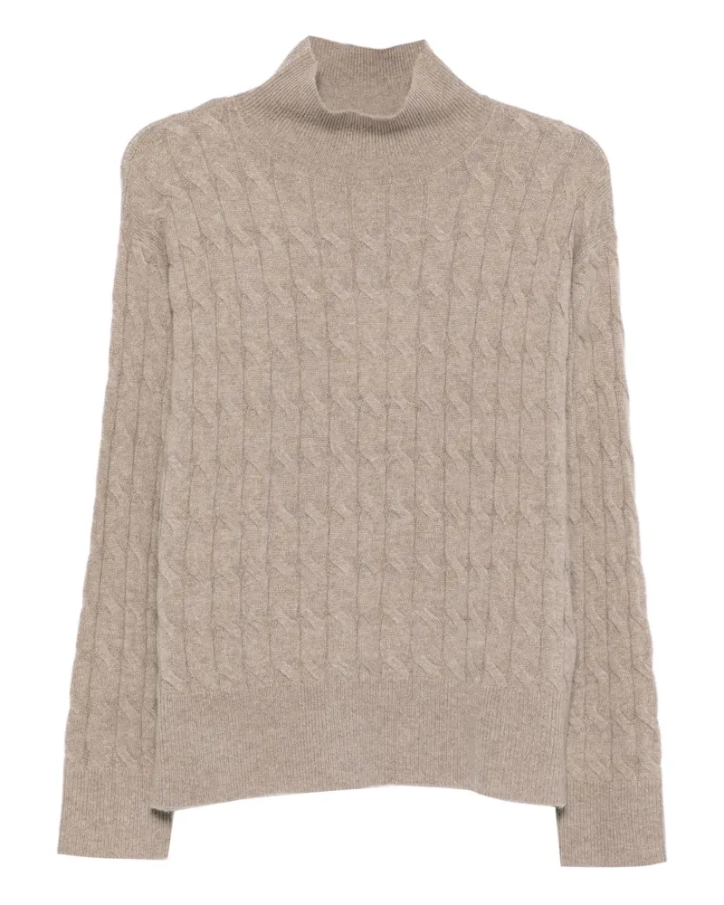 MARELLA Stehkragen-Pullover mit Zopfmuster - Nude Nude