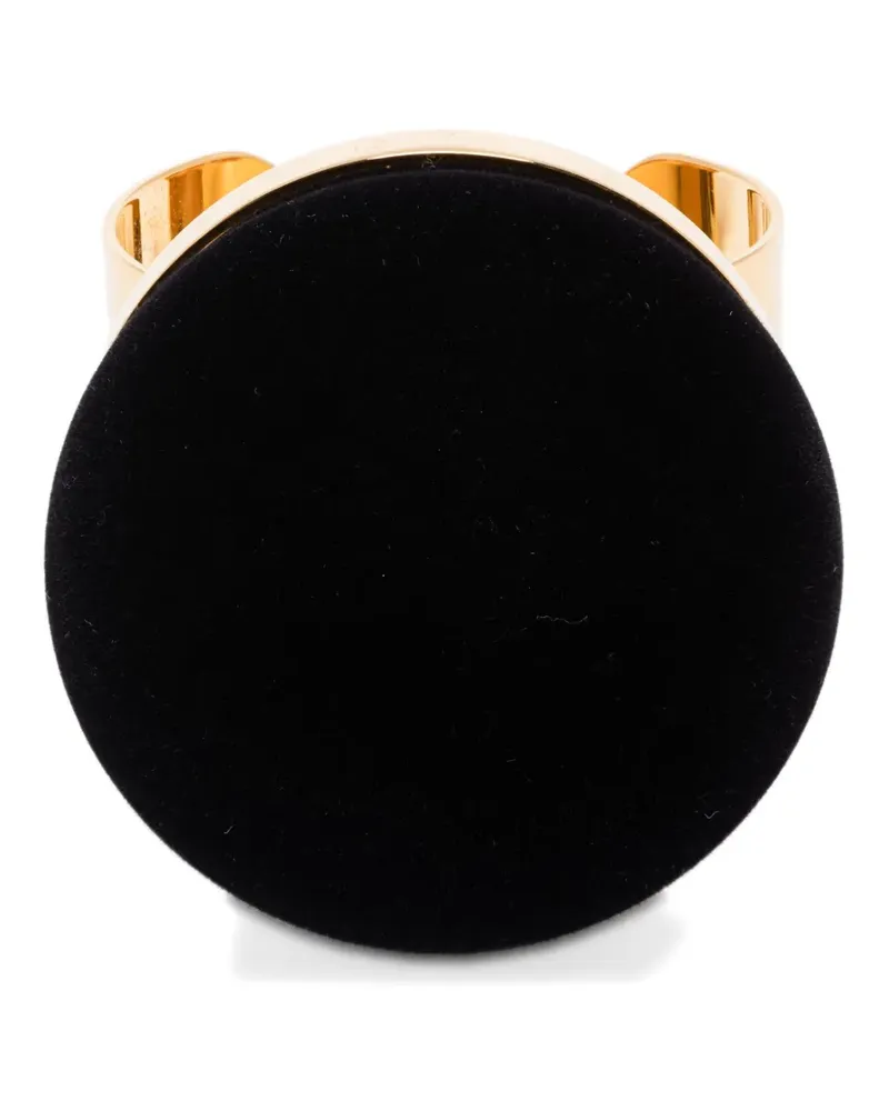 Moschino logo-engraved cuff bracelet - Gold Gold