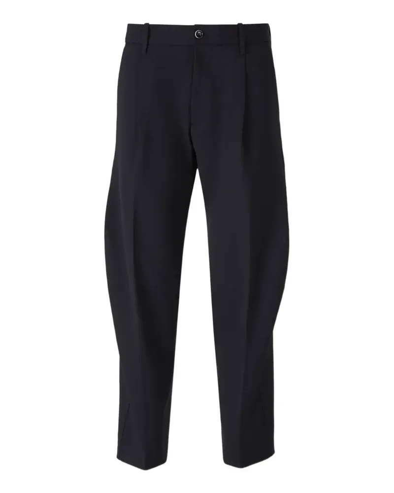 nine:inthe:morning Cropped-Hose mit Bundfalten - Blau Blau