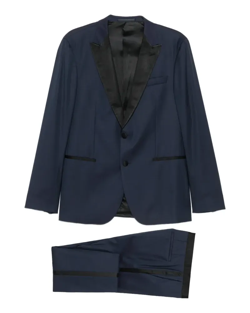 HUGO BOSS Super 110 peak-lapel two-piece suit - Blau Blau
