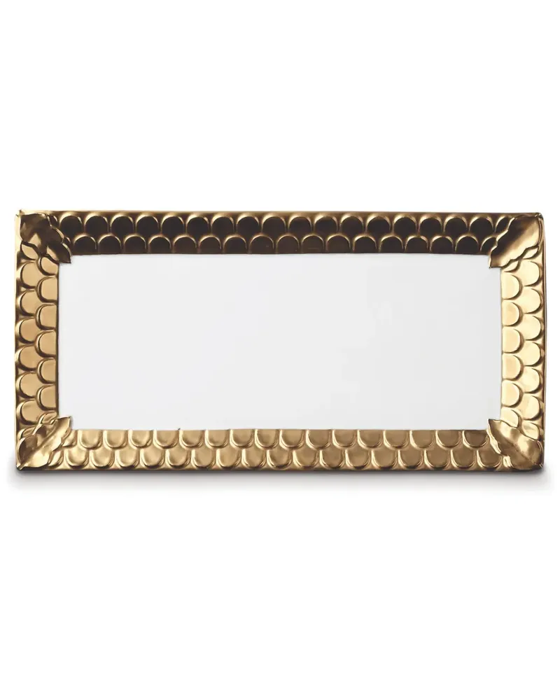 L’OBJET Eckiger Aegean Teller (19cm x 39cm) - Weiß Weiß