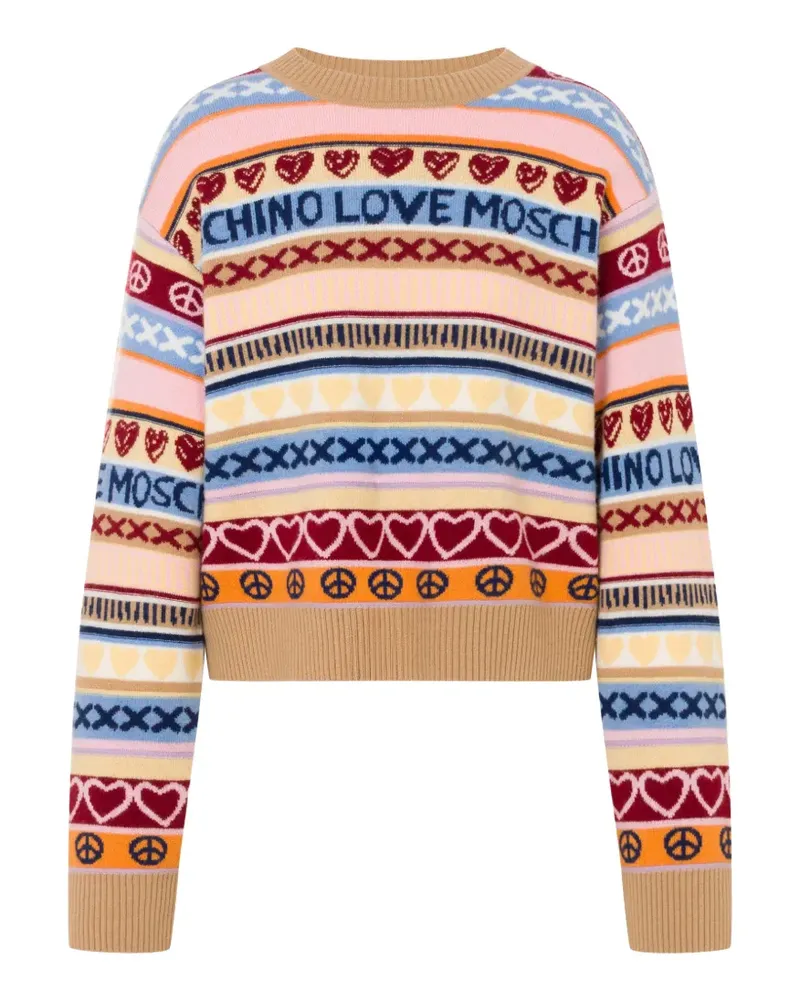 Moschino Wollpullover mit Intarsien - Nude Nude