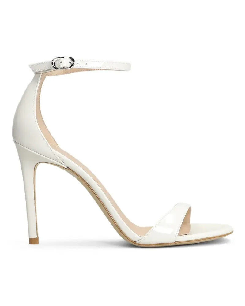 Stuart Weitzman leather ankle-strap sandals - Weiß Weiß