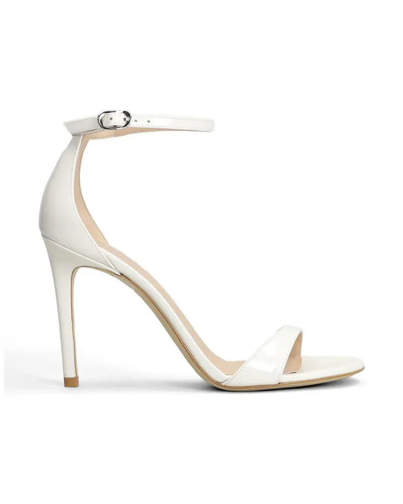 Stuart Weitzman leather ankle-strap sandals - Weiß Weiß