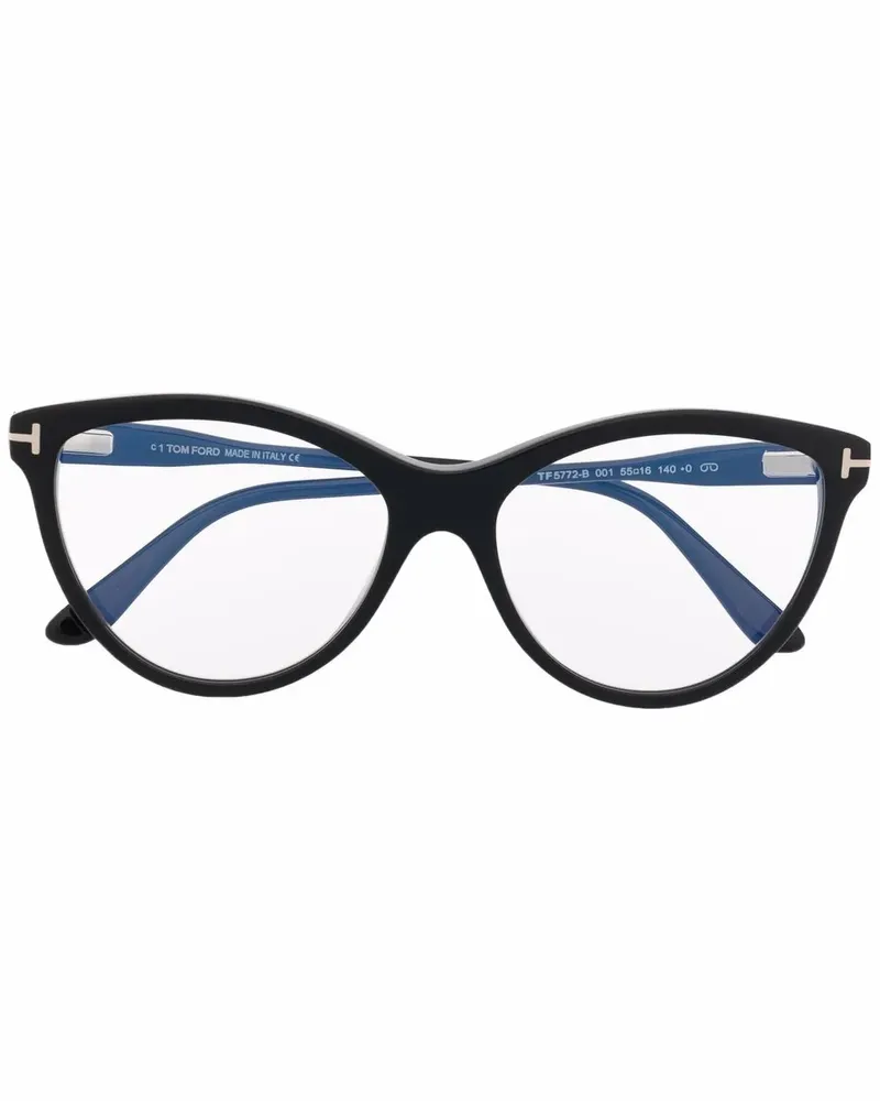 Tom Ford Cat-Eye-Brille mit abnehmbarem Gestell - Schwarz Schwarz
