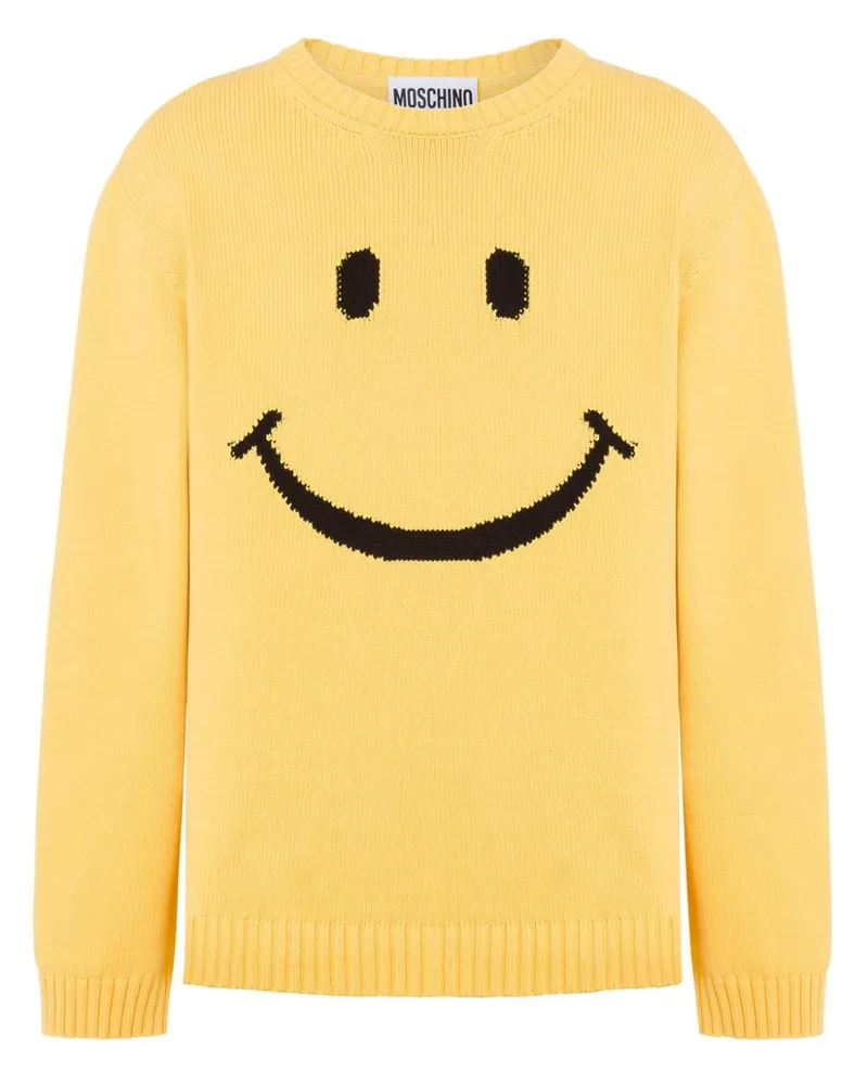 Moschino Pullover mit Logo-Stickerei - Gelb Gelb
