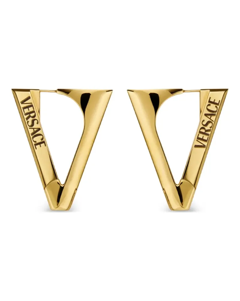 Versace Ohrringe mit Triangel-Logo - Gold Gold