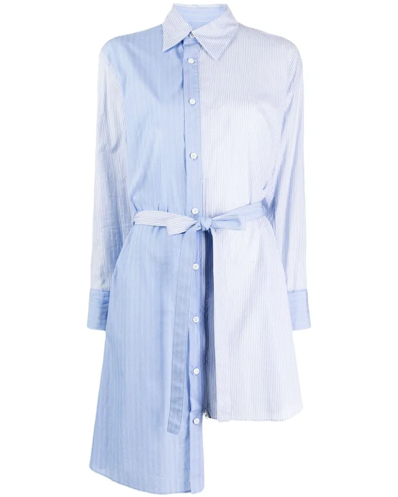 Yohji Yamamoto Hemd mit asymmetrischem Saum - Blau Blau