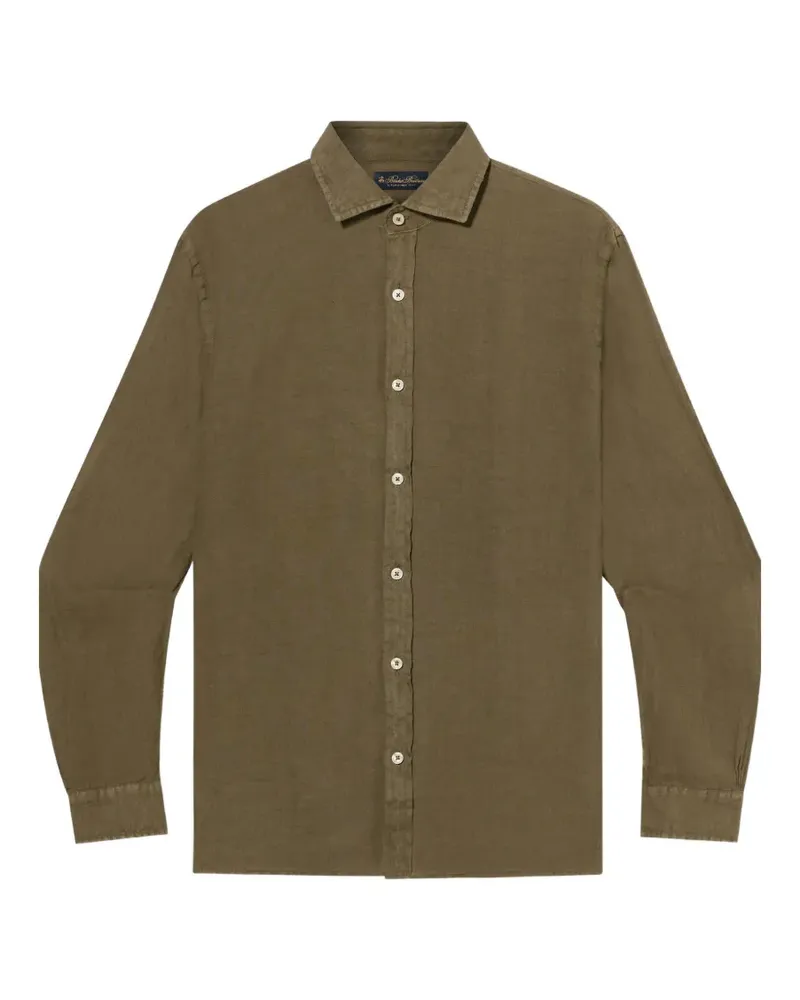 Brooks Brothers slim-fit spread-collar shirt - Grün Grün