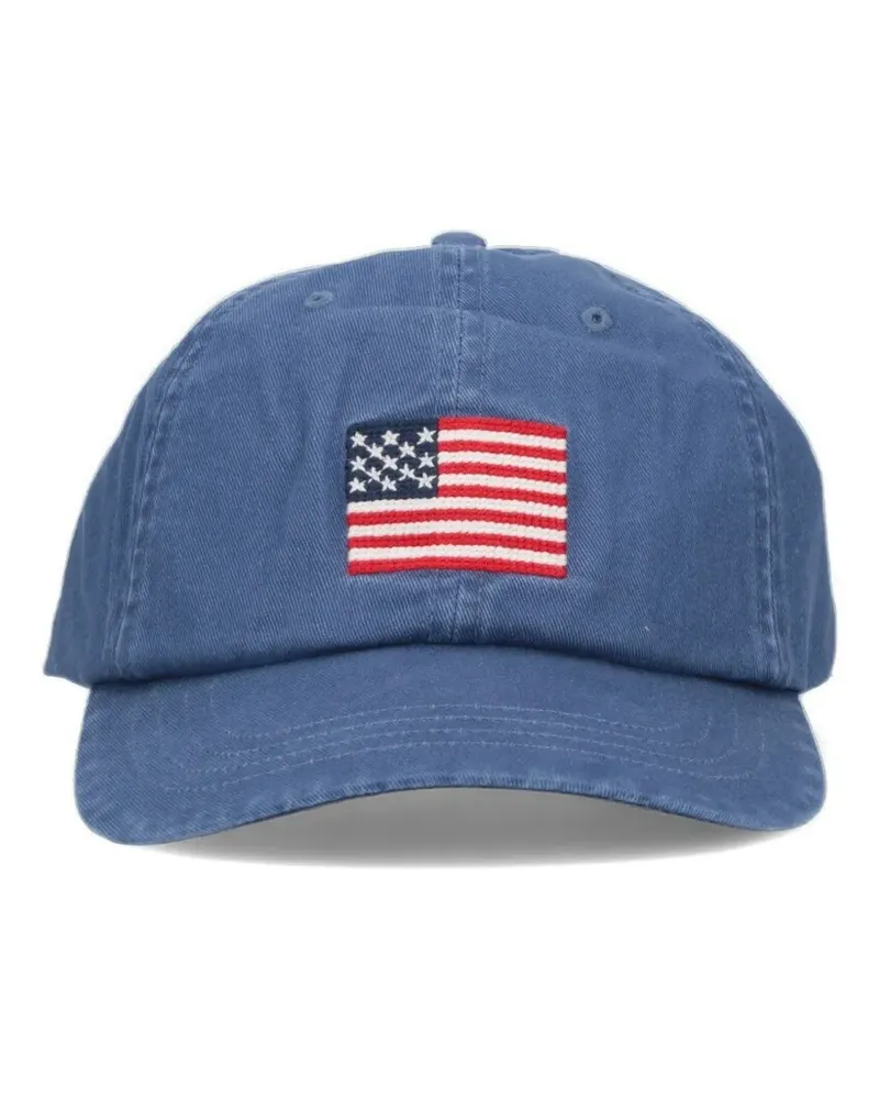 Ralph Lauren flag-detail baseball cap - Blau Blau