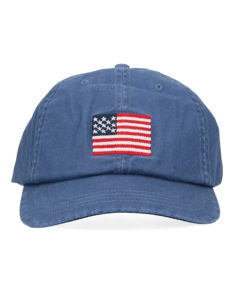 Ralph Lauren flag-detail baseball cap - Blau Blau