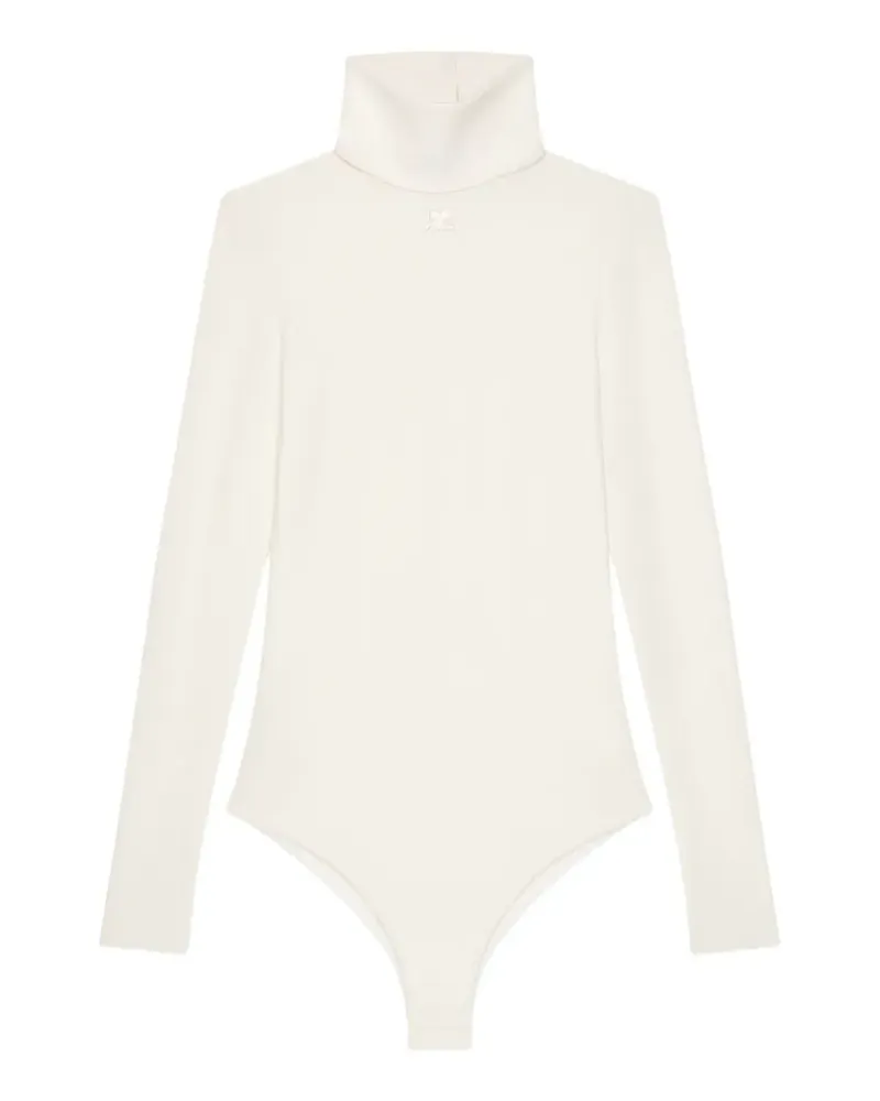 Courrèges Body mit Logo-Stickerei - Weiß Weiß