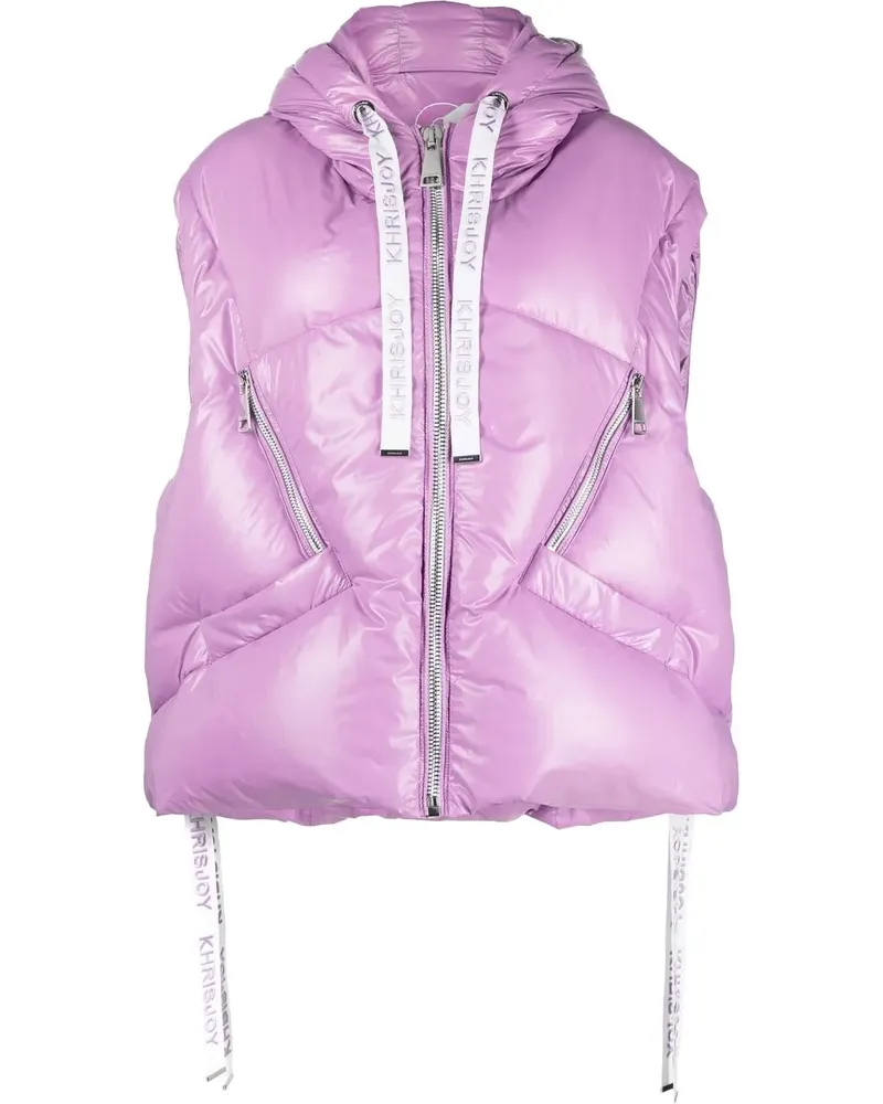 KHRISJOY Gefütterte Kapuzenweste - Violett Violett