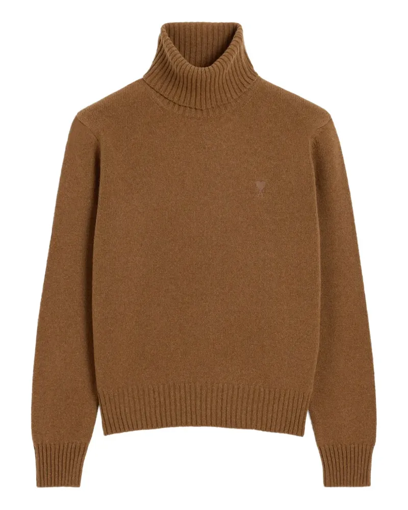 AMI Paris Ami-de-Coeur Rollkragenpullover - Braun Braun
