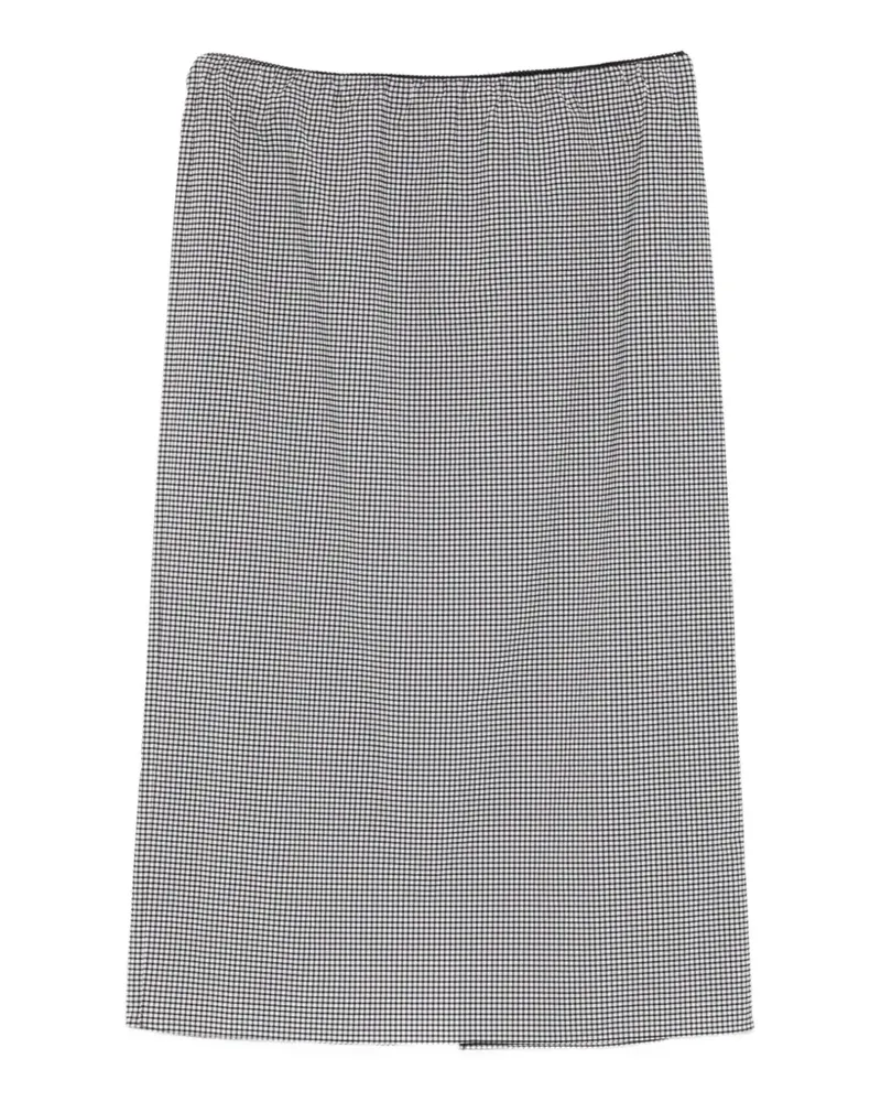 tibi Rock mit Vichy-Karo - Weiß Weiß