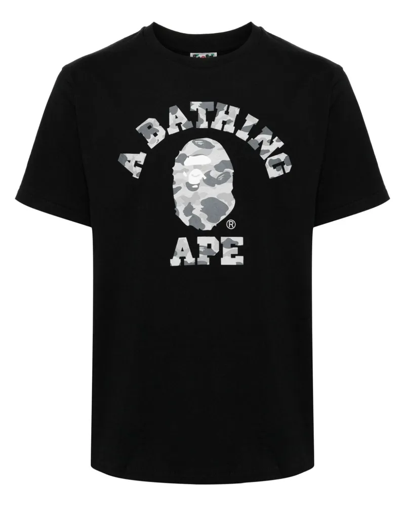 BAPE T-Shirt mit Logo-Print - Schwarz Schwarz