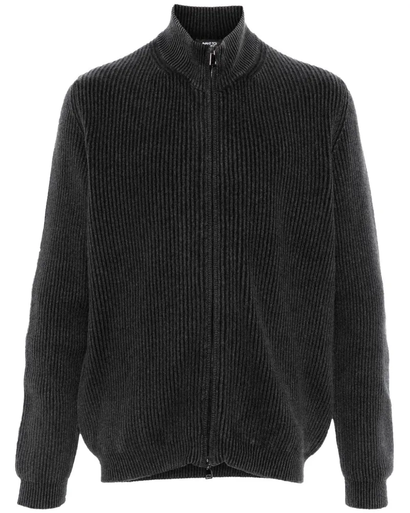 Avant Toi Cardigan mit Reißverschluss - Grau Grau